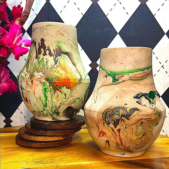 Namadji USA Multicolor Earth-Tone Pottery Vase - Picture 4 of 17